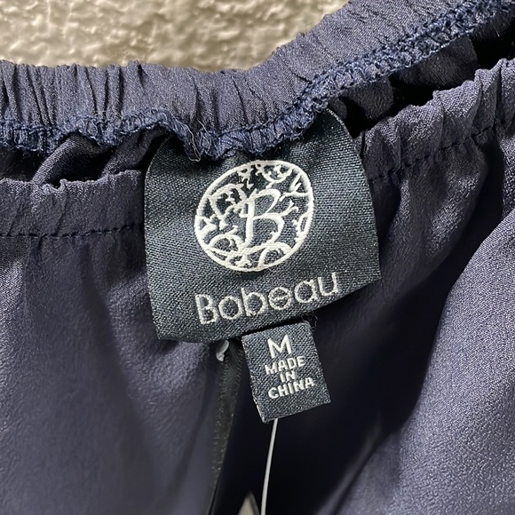 Bobeou NEW with tags One shoulder blouse . Dark Gray Size M - Picture 2 of 6